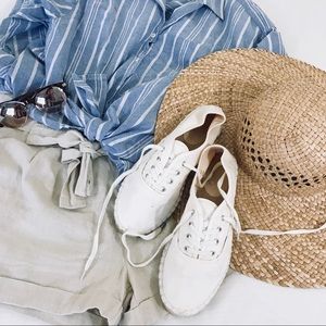 Revel Cream Espadrille Sneakers Size 9